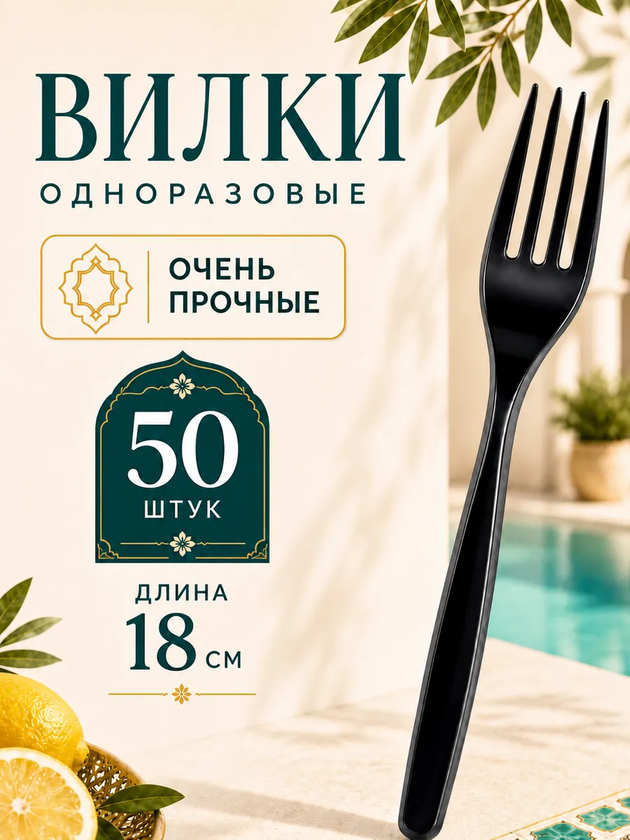 Вилки одноразовые пластиковые