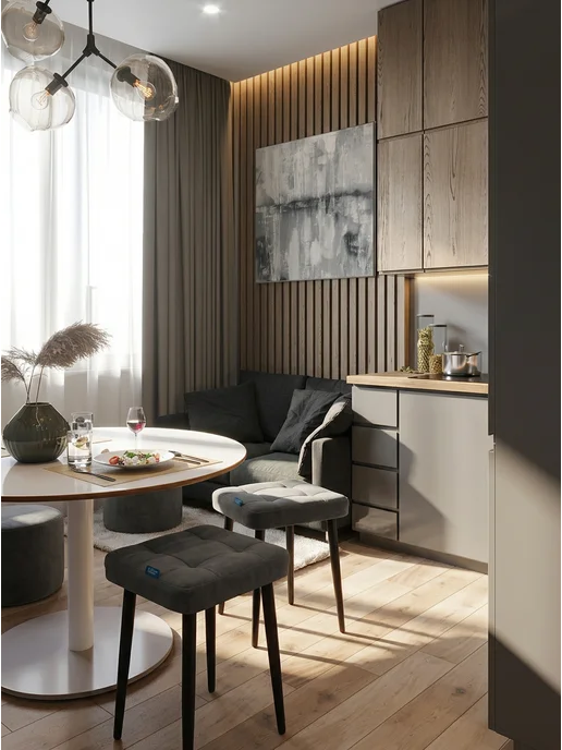 ULCOMFORT Табурет для кухни набор с цилиндрическими ножками 2 шт, 2 шт, фото 2