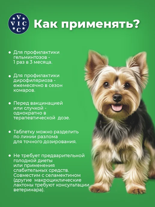 ВИК Пинпрамиль 2,5мг 25мг, для щенков и мелких собак, 4 таб, вариант, фото 2