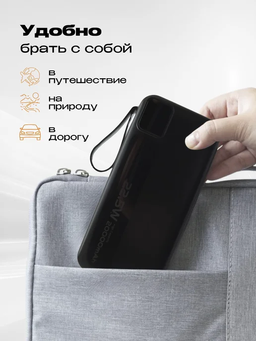 WERZER Внешний аккумулятор 20000 mah 22,5W PB20-01, 20000 мАч, 22,5 Вт, фото 4