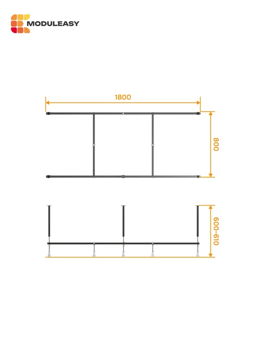 MODULEASY Рама разборная для прямоугольной ванны 180х80 см 03дпу1880, 180x80 см, фото 2