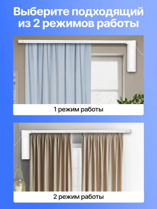 BEST WiSHES Умный Wi-Fi электрокарниз для штор регулируемый до 3,2 м, 3,2 м, фото 2