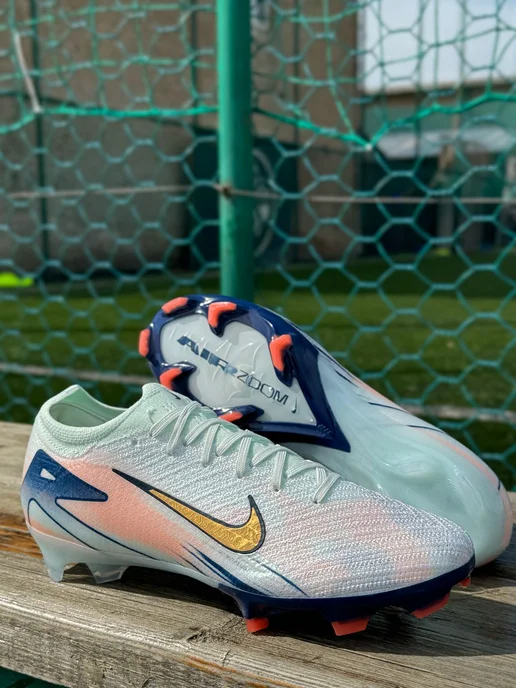 air zoom Бутсы футбольные с шипами Nike Mercurial Vapor 16, голубой, фото 2