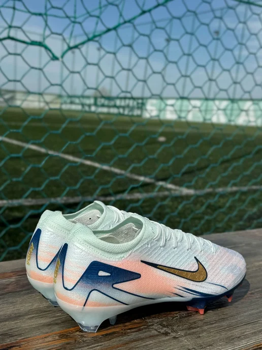 air zoom Бутсы футбольные с шипами Nike Mercurial Vapor 16, голубой, фото 4
