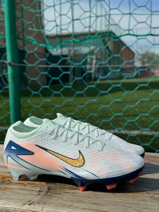 air zoom Бутсы футбольные с шипами Nike Mercurial Vapor 16, голубой, фото 5