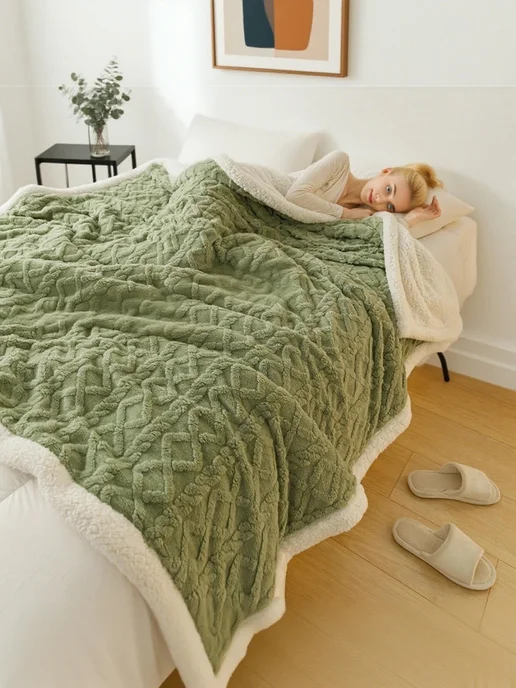 PureWrap Плед 200х220 на кровать диван мягкий плюшевый, 200x220, фото 2