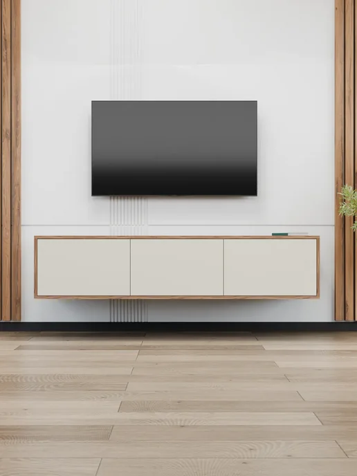 ИЗУМЛИТ Тумба под телевизор Каллисто 150х33.2х40 см, 150x33.2x40 см, фото 2