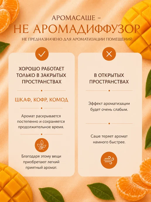 VISARI Ароматическое саше для белья в шкаф, оранжевый, фото 9