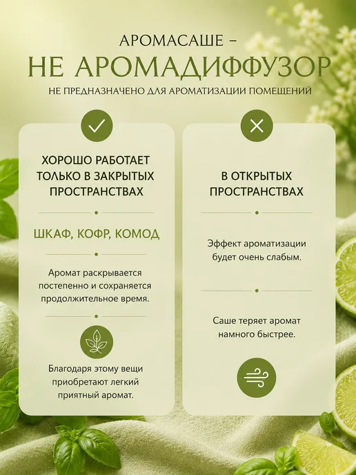 VISARI Ароматическое саше для белья в шкаф, зеленый, фото 9