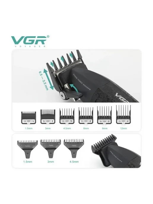 all for family V640 Машинка для стрижки волос - триммер, черный, фото 4