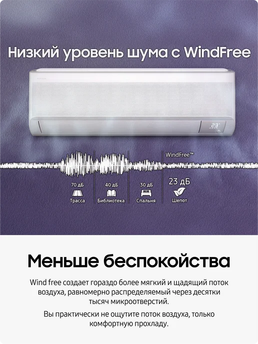 Samsung Сплит-система AR80F12CABW, кондиционер с фильтром, 35 м2, белый, фото 3