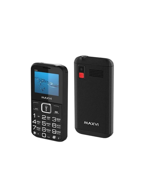 Maxvi Мобильный телефон B200 Черный, черный