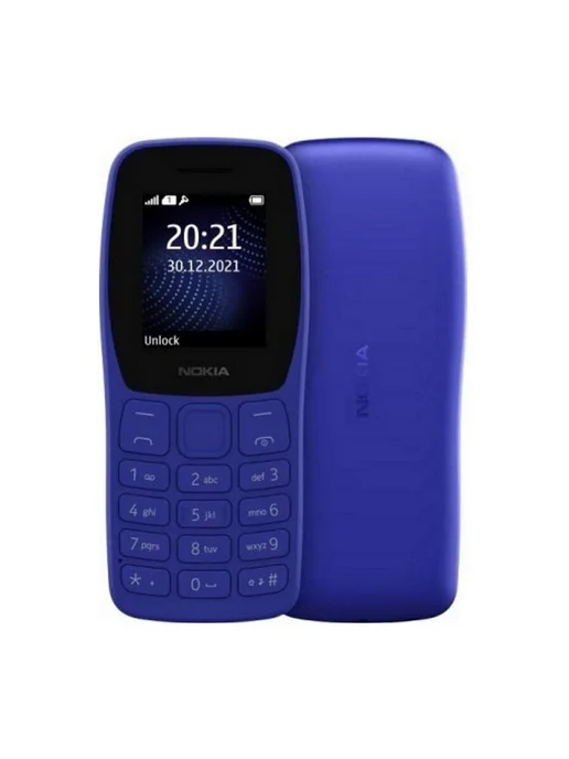 Мобильный телефон NOKIA 105 TA-1416 DS EAC2+ Blue, синий, мобильный телефон