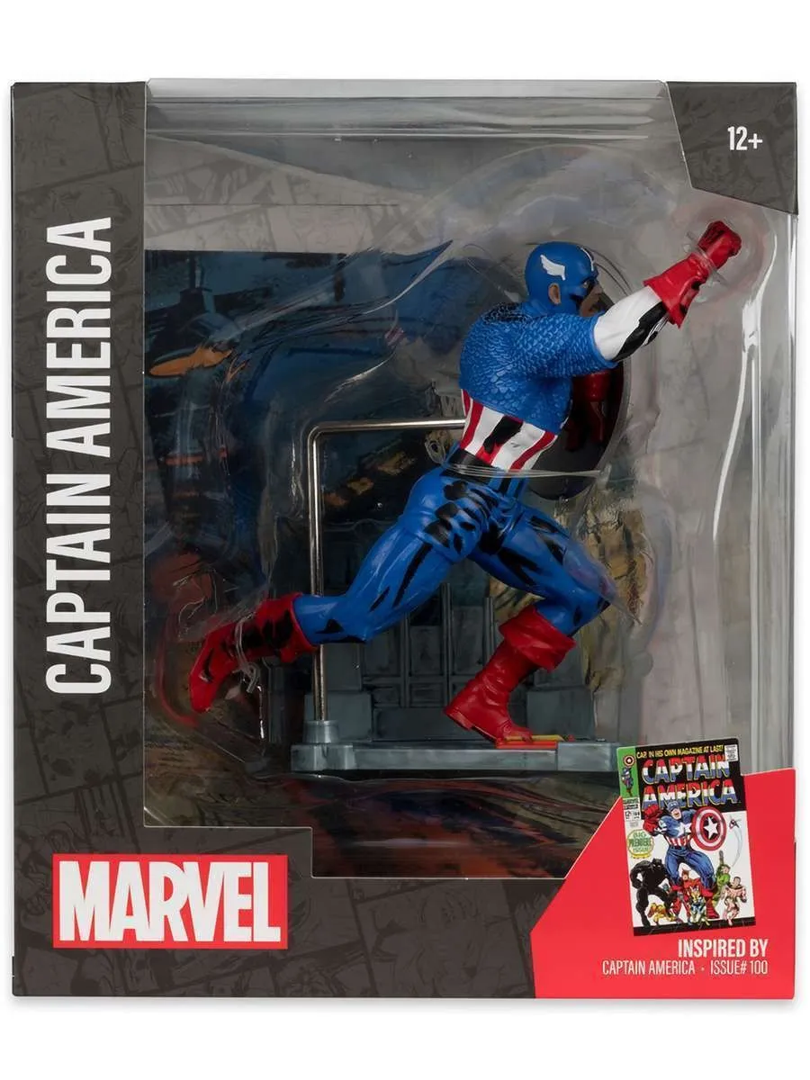Фигурка Marvel Капитан Америка Серия Обложки Комиксов 12см