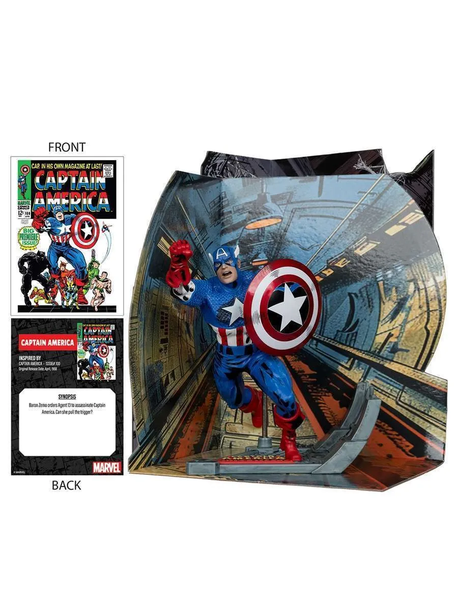 Фигурка Marvel Капитан Америка Серия Обложки Комиксов 12см