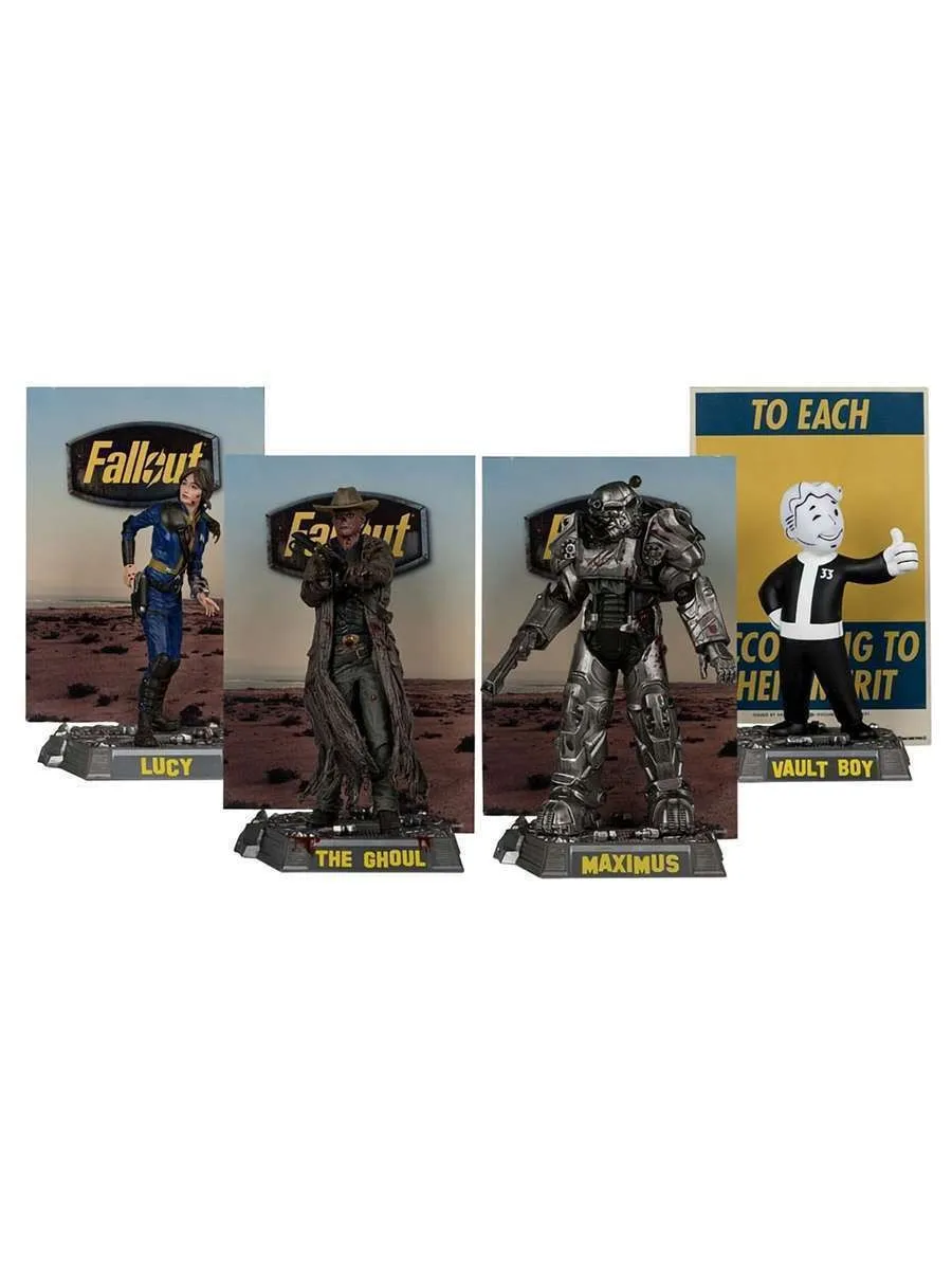 Набор фигурок Fallout Lucy Maximus The Ghoul Vault Boy 15см