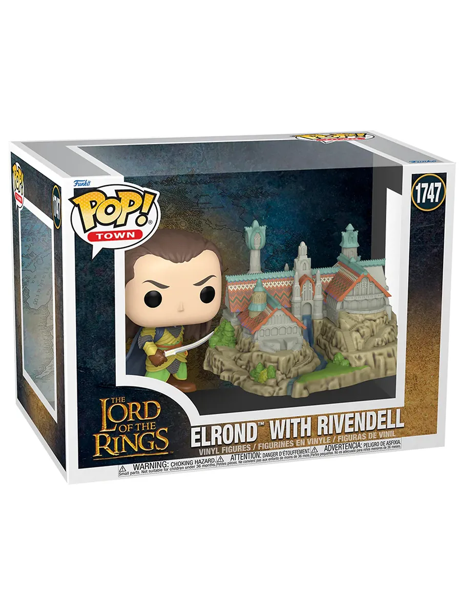 Фигурка Funko POP! Town LOTR S8 Elrond with Rivendell