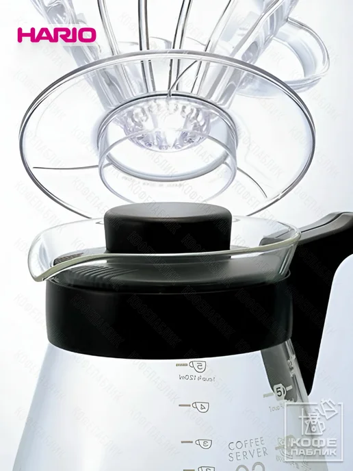 Hario Чайник заварочный для кофе и чая V60 VCS-03B, 1000 мл, 1 л, фото 5