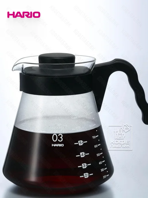 Hario Чайник заварочный для кофе и чая V60 VCS-03B, 1000 мл, 1 л, фото 7