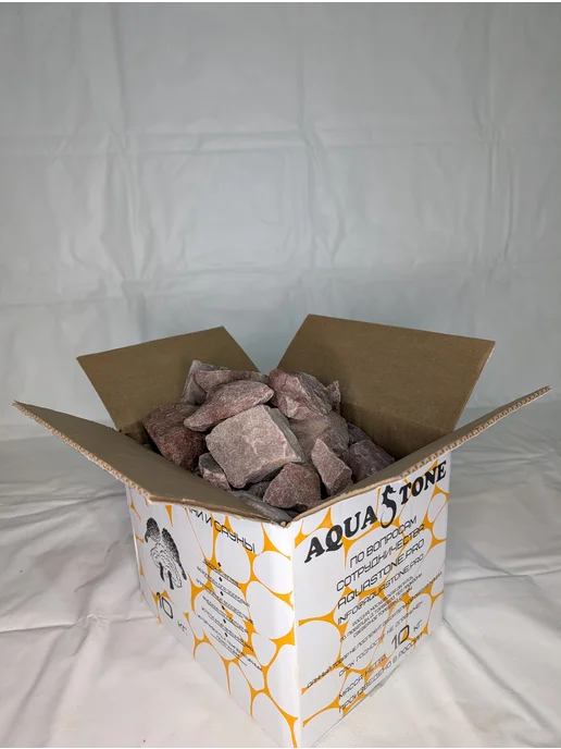 AQUASTONE Камни для бани и сауны Малиновый кварцит колотый 40-70 10 кг, 10 кг, фото 5