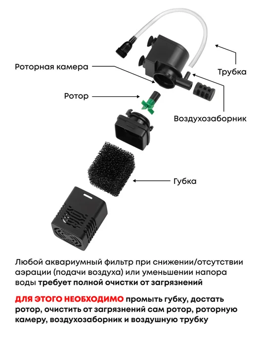 Silver Berg Фильтр для аквариума до 20 л, Top 300, черный, 20 л, фото 5