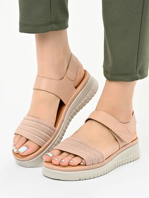 Letsgo Shoes Сандалии, бежевый, фото 2