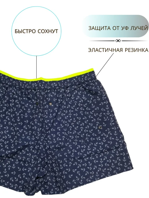 Бордшорты летние пляжные, зеленый, фото 4