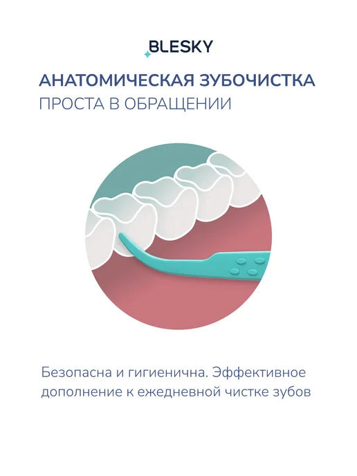 BLESKY Флоссер прочная зубная нить с зубочисткой 50 шт, 50 шт, фото 4