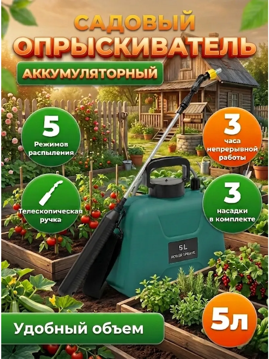 Опрыскиватель садовый для растений 5л
