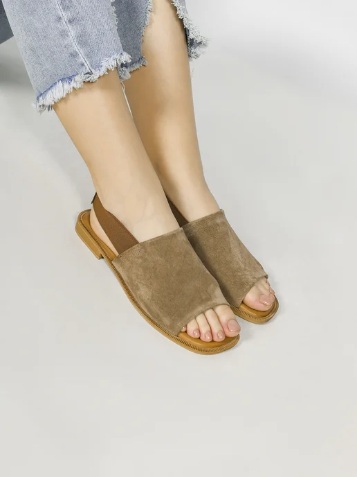 NN_ShoeS Сандалии женские летние без каблука, бежевый, фото 3