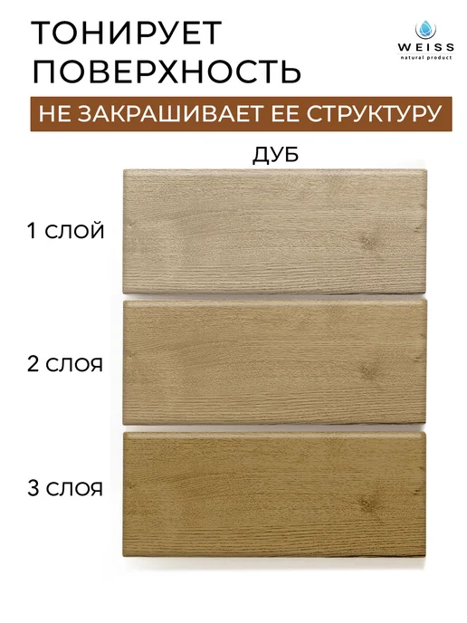 Weiss natural product Масло для дерева дуб, 800мл, 800 мл, фото 4