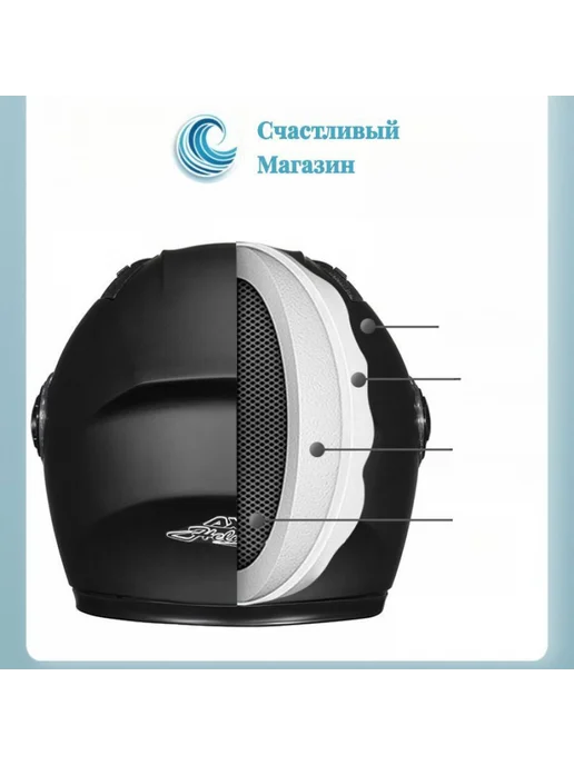 Мотошлем для мотоцикла Комплексная защита Подходит на окружн, вариант, фото 5