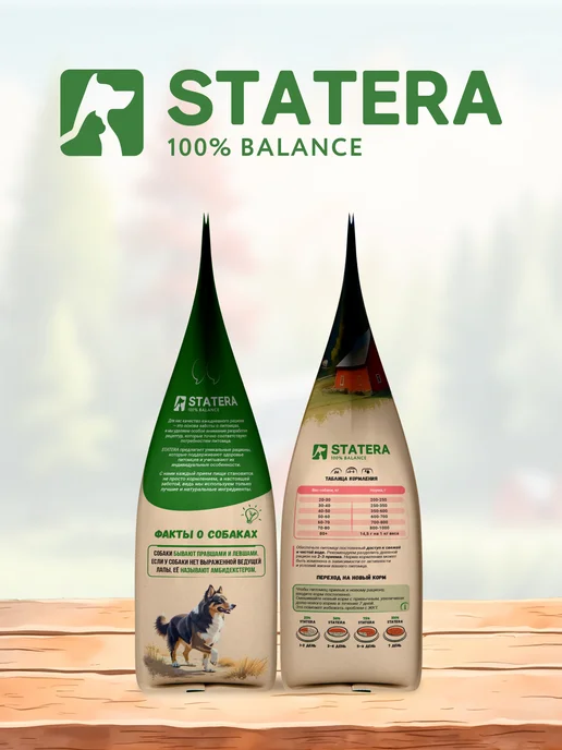 Сухой корм STATERA 100% balance для собак, взрослые, ягненок, 2 кг, фото 4