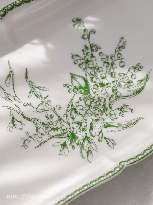 Wilson&Young Тарелка сервировочная 25х14 см Bloomware фарфоровая, 25x14 см, фото 4