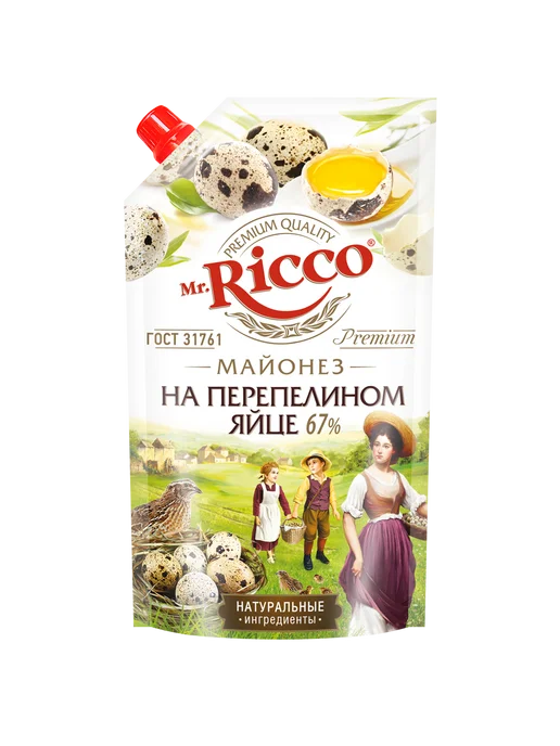 Mr.Ricco Майонез на перепелином яйце, 400 мл, 1 шт