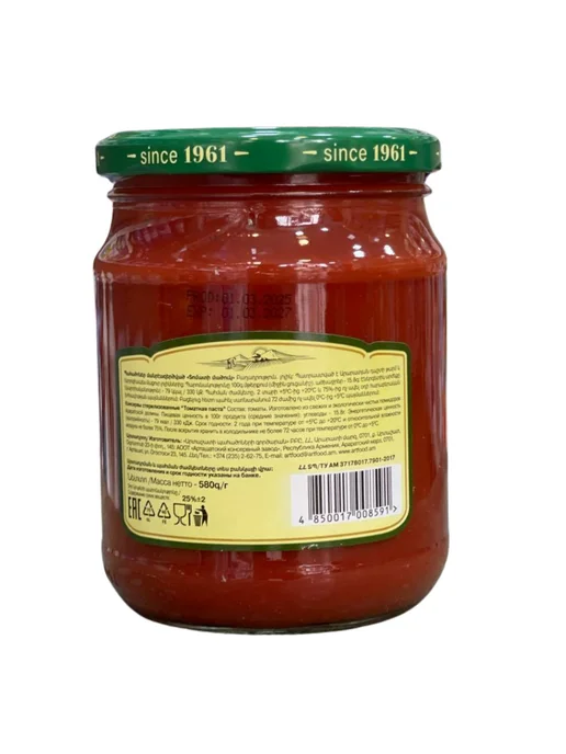 ARTFOOD Томатная паста 580г, 580 г, фото 2