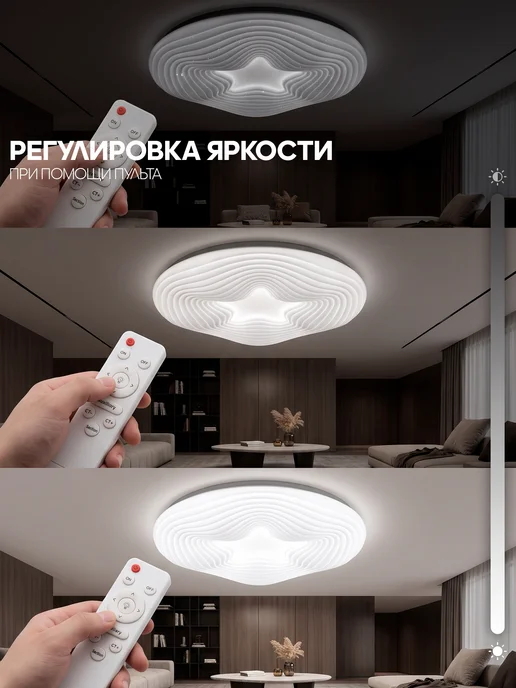 ЭкономСвет Люстра светодиодная потолочная, белый, фото 6