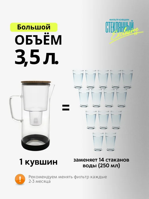 Фильтр для воды кувшин 3,5 л, картридж Maxtra, 3,5 л, в упаковке 1,9 кг, фото 4