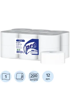 Туалетная бумага 1 слой 200 м 12 рулонов PROtissue 376595785 купить за 1 890 ₽ в интернет‑магазине Wildberries