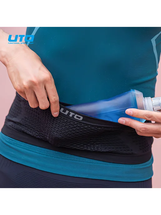 UTO Пояс беговой Multifunctional Running Waist Bag темно-синий, черный, фото 6
