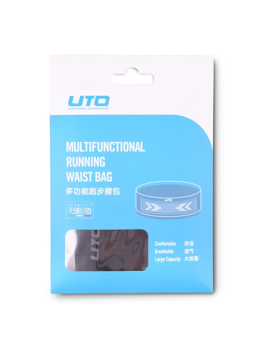 UTO Пояс беговой Multifunctional Running Waist Bag темно-синий, черный, фото 8