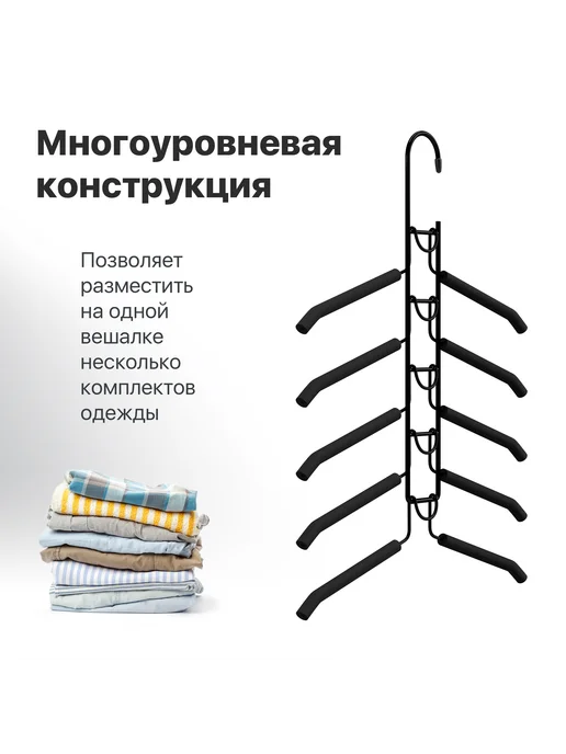DEFENDER Вешалки многоуровневые для одежды - 5 уровней, 2 шт, 2 шт, фото 2