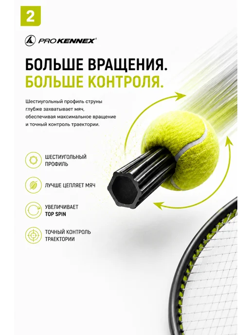 Струна для ракетки Prokennex DARK WIRE 6 - 1.3 mm 16G, 16 г, фото 2