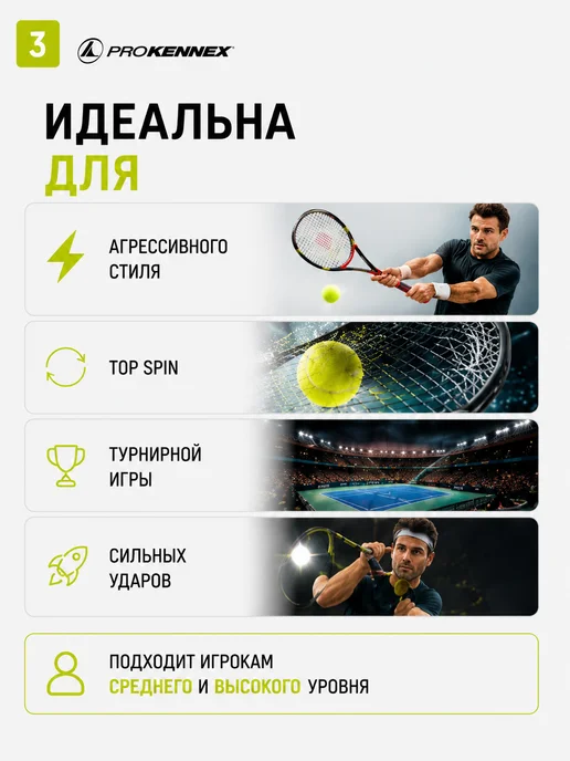 Струна для ракетки Prokennex DARK WIRE 6 - 1.3 mm 16G, 16 г, фото 3