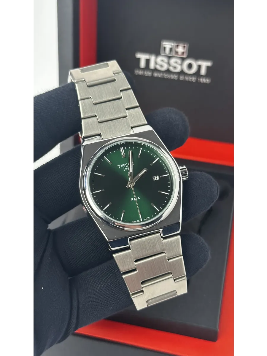 Часы Tissot PRX зеленые механические