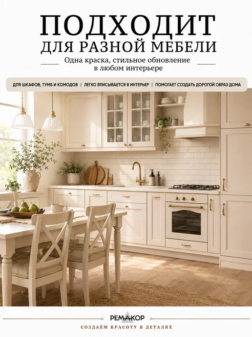 РеМаКор Краска для мебели без запаха быстросохнущая Зимняя ласка, оранжевый, фото 6