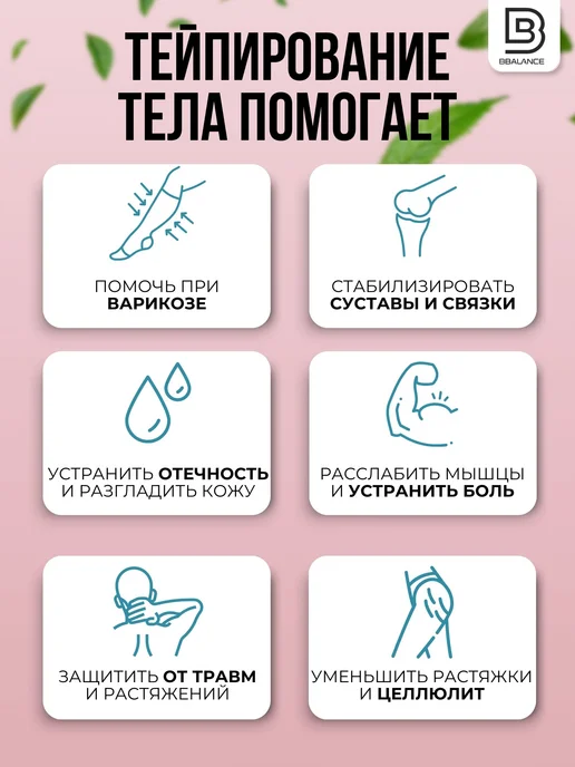 BBalance GENTLE Кинезио тейп для лица 5см*5м, леопард, 5 м, фото 7