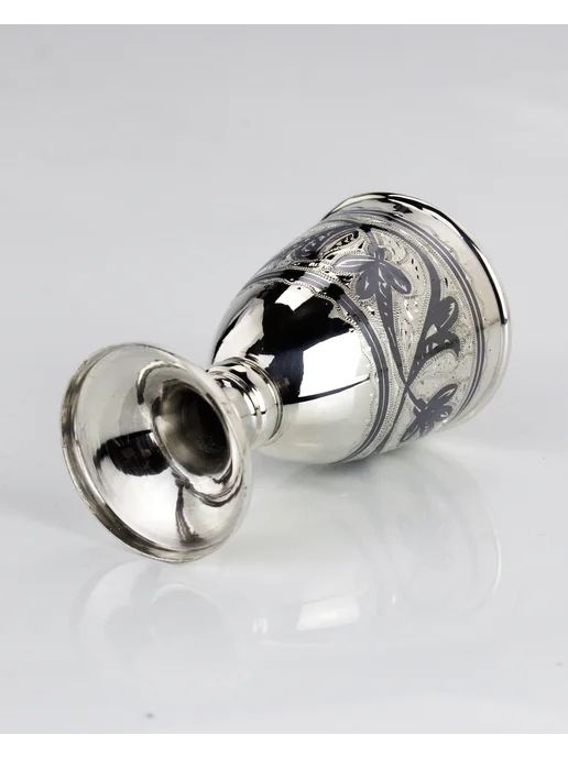 Kubachisilver Рюмка из серебра 875 пробы Кубачи 50 мл, ручная работа, 50 мл, фото 7