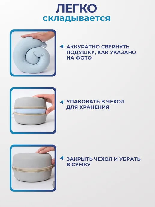 подушка для путешествий, фиолетовый, фото 4