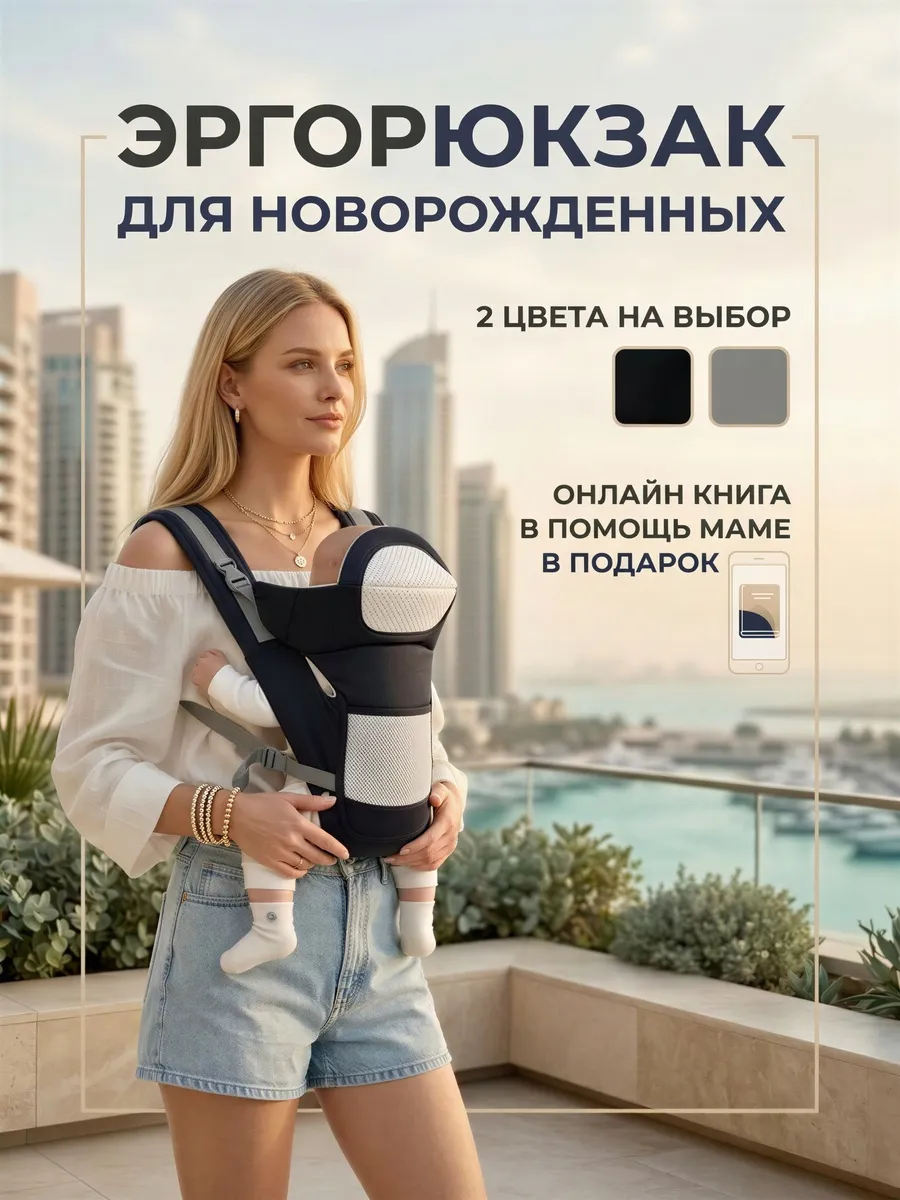 Эргорюкзак Кенгуру для новорожденных Слинг